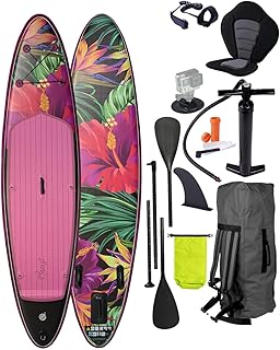 BRAST SUP Board Lady | Aufblasbares Stand up Paddle Set für Frauen | 300cm viele Modelle | inkl. Sonderzubehör | 2in1 Paddel Kajak-Sitz Action-Cam-Halterung Fußschlaufe Pumpe Rucksack