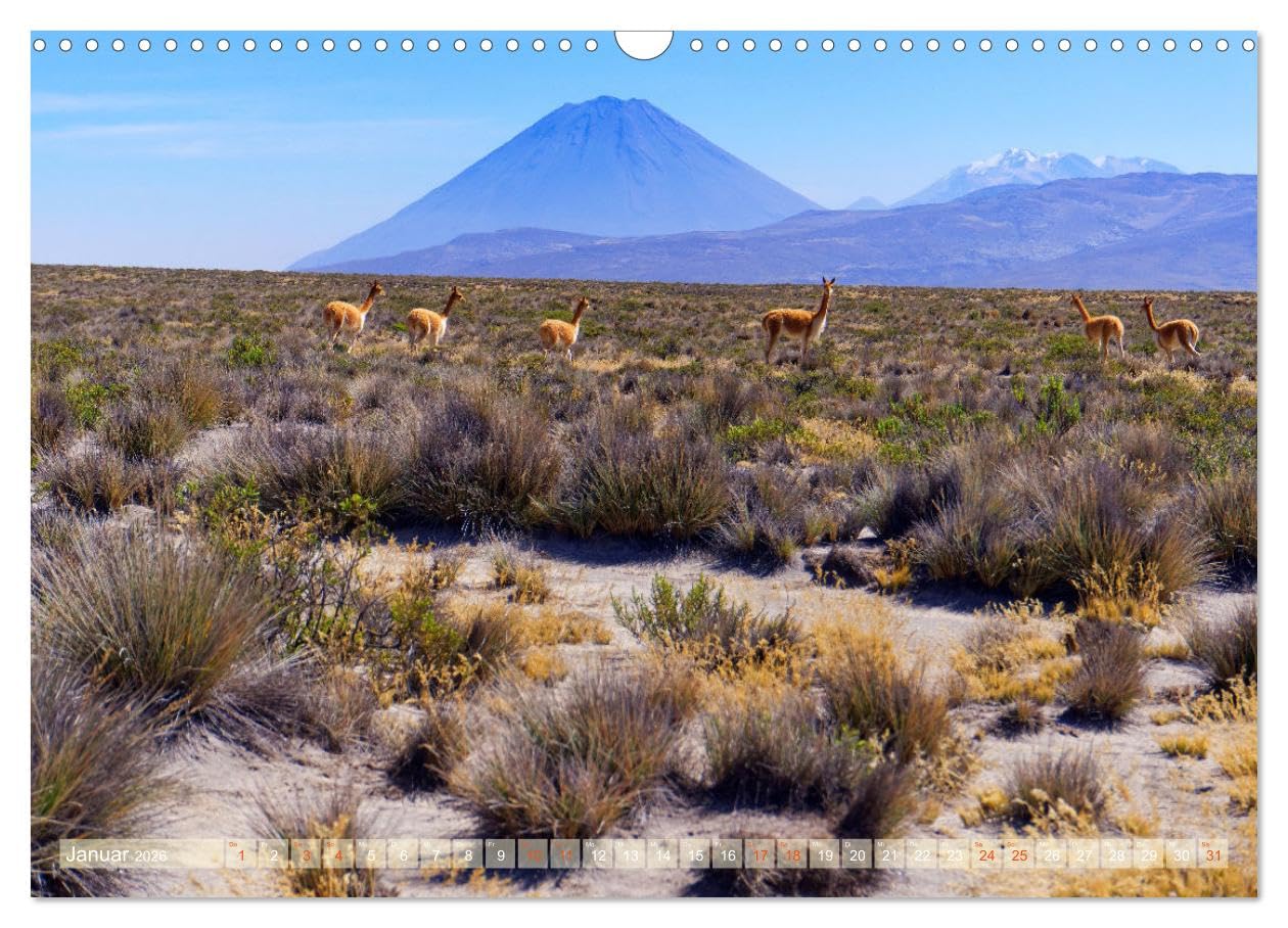 Bekanntes und Unbekanntes Peru (Wandkalender 2026 DIN A3 quer), CALVENDO Monatskalender: Peru ist der Inbegriff von Südamerika und ein Traumziel für Reisende. (CALVENDO Orte)