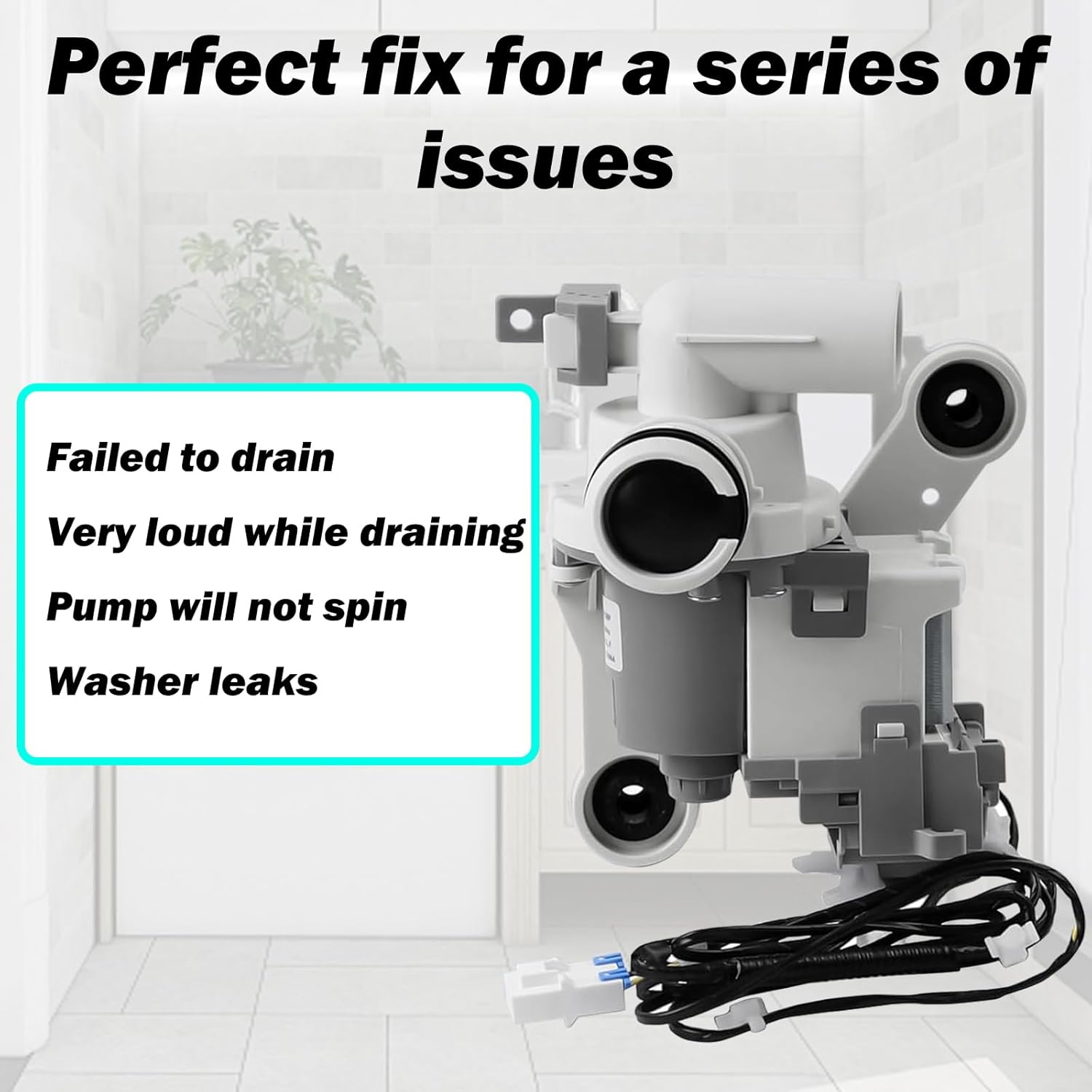 DC97-19289F Washer DC97-19289A Drain Pump Assembly Compatible with Samsung Washer WA44 WA41 WA45 WA52 WA50 WA54 etc Series Replaces DC97-17349B DC97-17366A DC97-17366J PX3516-01 DC97-19289B