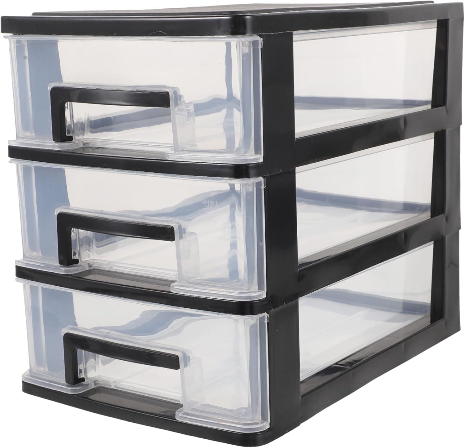Cabilock 3 Tier Plastic Storage Cabinet 8.30X7.55X5.98In Multi-Layer Drawer Organizer Portable Storage Box for Office Study Small Space Use
