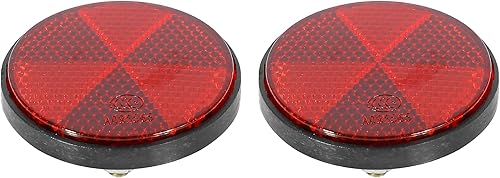 F FIERCE CYCLE Par M6x1.0 Reflector de Advertencia Reflectante Universal de Montaje con Tornillo de Plástico Rojo para Motocicleta y Bicicleta