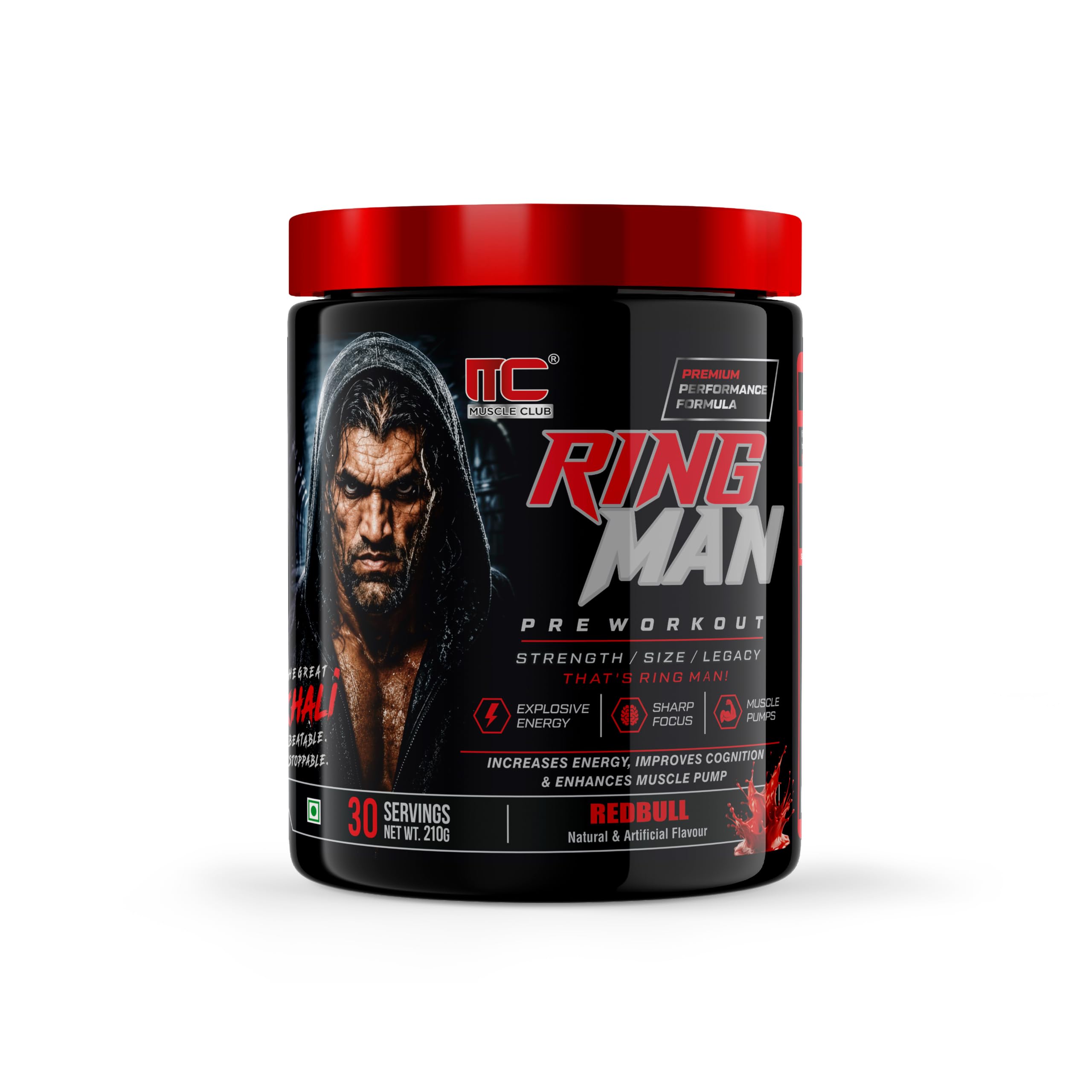 Muscle Club Ring Man Pre Workout Orange Flavour | AMP Powered | By The Great Khali | High Stim Pre workout with 2000mg Beta-Alanine & 200mg Caffeine | Energy & Focus Booster — Amazon image 15