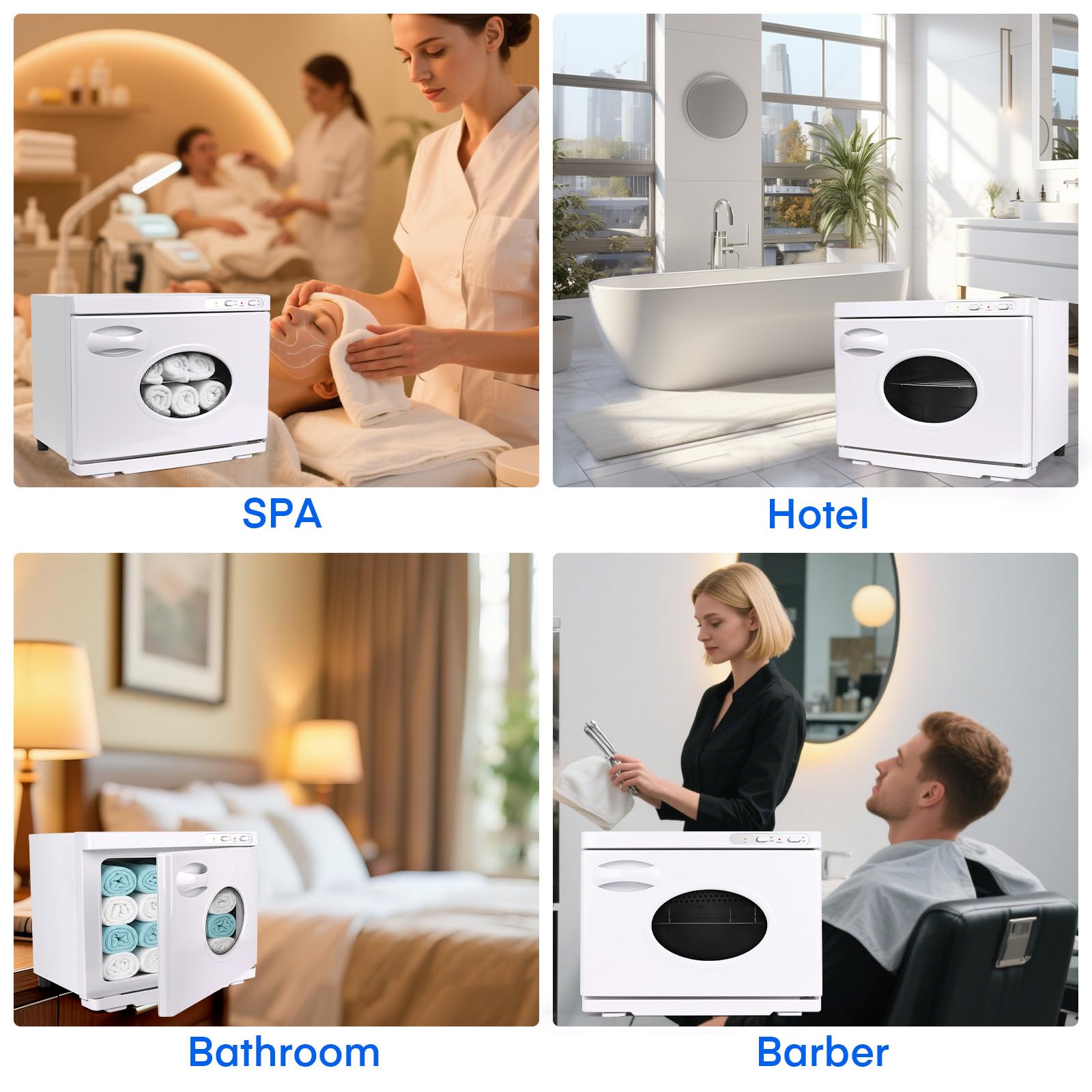 TopDirect 23L Handtuchwärmer Kosmetik, Towel Warmer mit Sichtfenster & UV-Sterilisation, Großes Handtuch Wärmegerät für Spa, Kosmetikstudio & Friseur