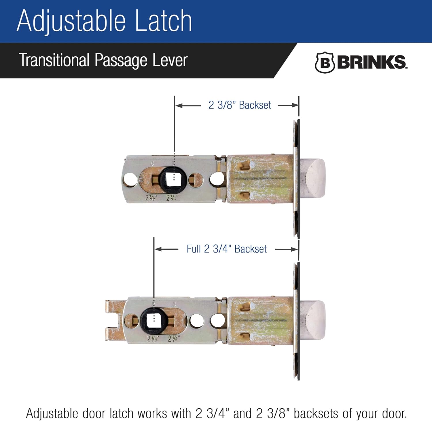 BRINKS – Transitional Non-Locking Interior Wave Door Lever, Tuscan Bronze - Designed for Traditional and Transitional Homes and Blends Seamlessly with Interior Décor (E2428-150)