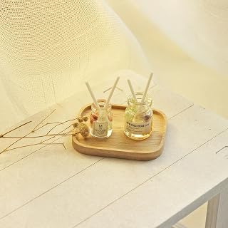 1/12 Scale Mini Glass Aromatherapy Bottles (2pcs): Perfect for Diorama Supplies, Miniature Home Decor & Photography Props