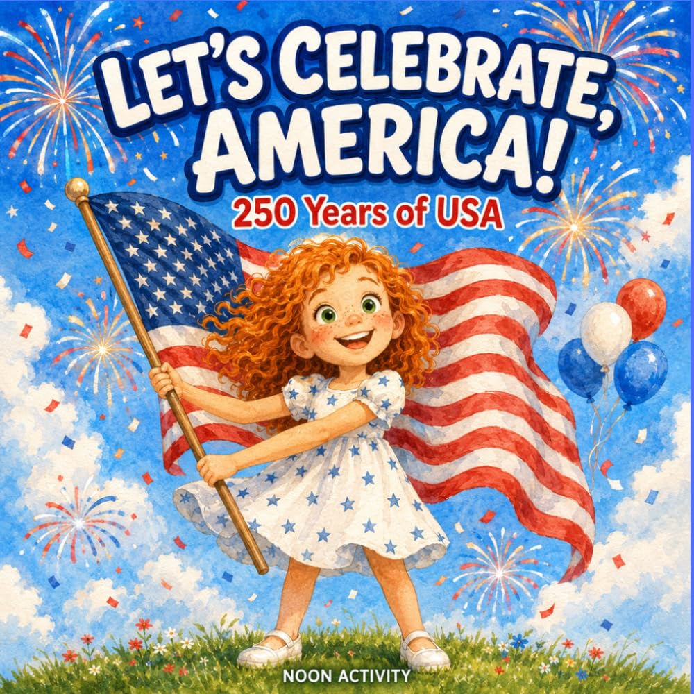 Let's Celebrate, America!: 250 Years of USA: A Fun Picture Book for Kids About American History, Heroes, and the 250th Independence Day Party