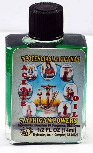 1 PIEZA DE BRYBRADAN 7 PODERES AFRICANOS ACEITE ESPIRITUAL 7 POTENCIAS AFRICANAS ACEITE ESPIRITUAL -12 FL OZ 14.7ML