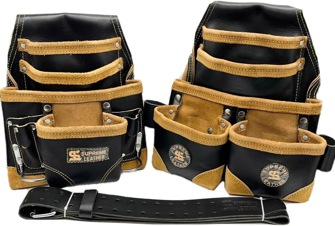 Tool Belt Leather Tool Rig for carpenter,Electricians,Constructor