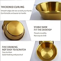 Vista 2 de 20 mini platos de acero inoxidable para condimentos de 2.3 onzas, platos de inmersión para sushi para servir condimentos individuales, preparación