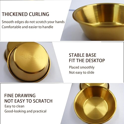 Miniatura 2 de 20 mini platos de acero inoxidable para condimentos de 2.3 onzas, platos de inmersión para sushi para servir condimentos individuales, preparación