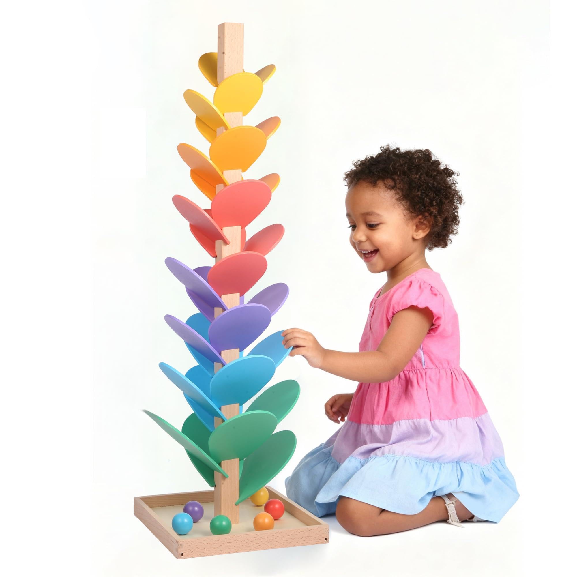 Wooden Rainbow Marble Run Tree-image-35