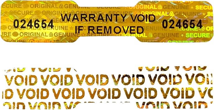 620pcs Bone Shape Tamper Proof Hologram Stickers Void Seal High Security Labels Tamper evident Seal with Unique Serial Number2x0.4 inch,Gold