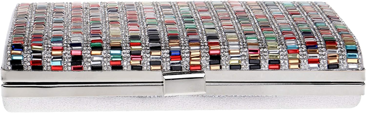 Santimon Clutch Purse Evening Bags For Womens Chain Dress Handbag Crystal Wedding Bead - Image 3