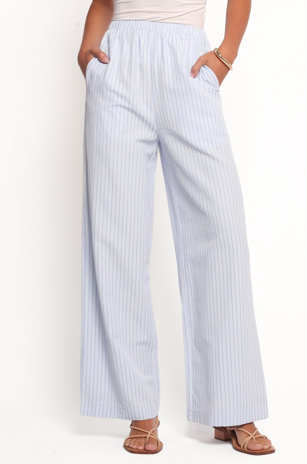 Petal & Pup Womens Peyton Striped Pant Blue - Image 2