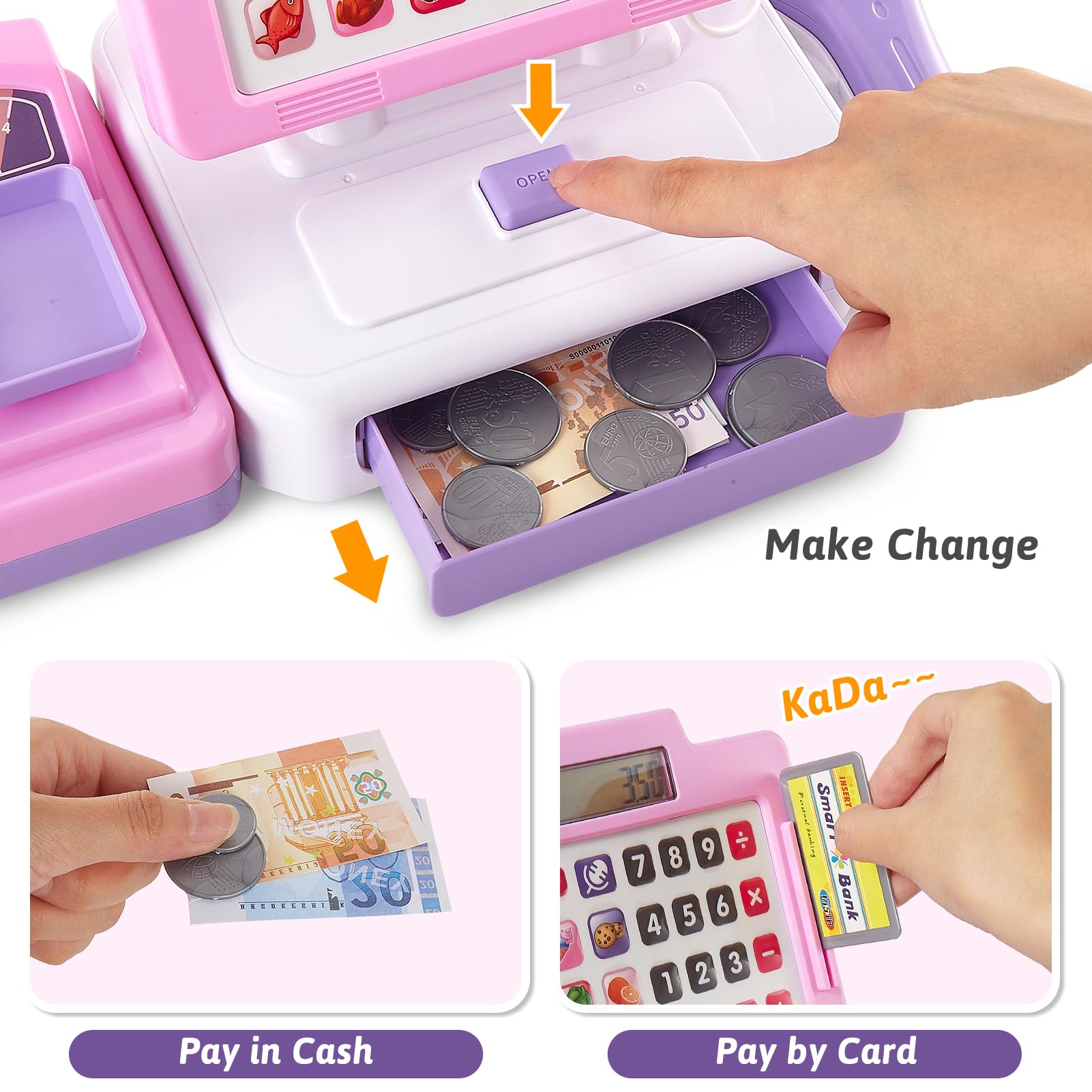LINFUN KIDS Play Till Cash Register with Scanner - Image 4