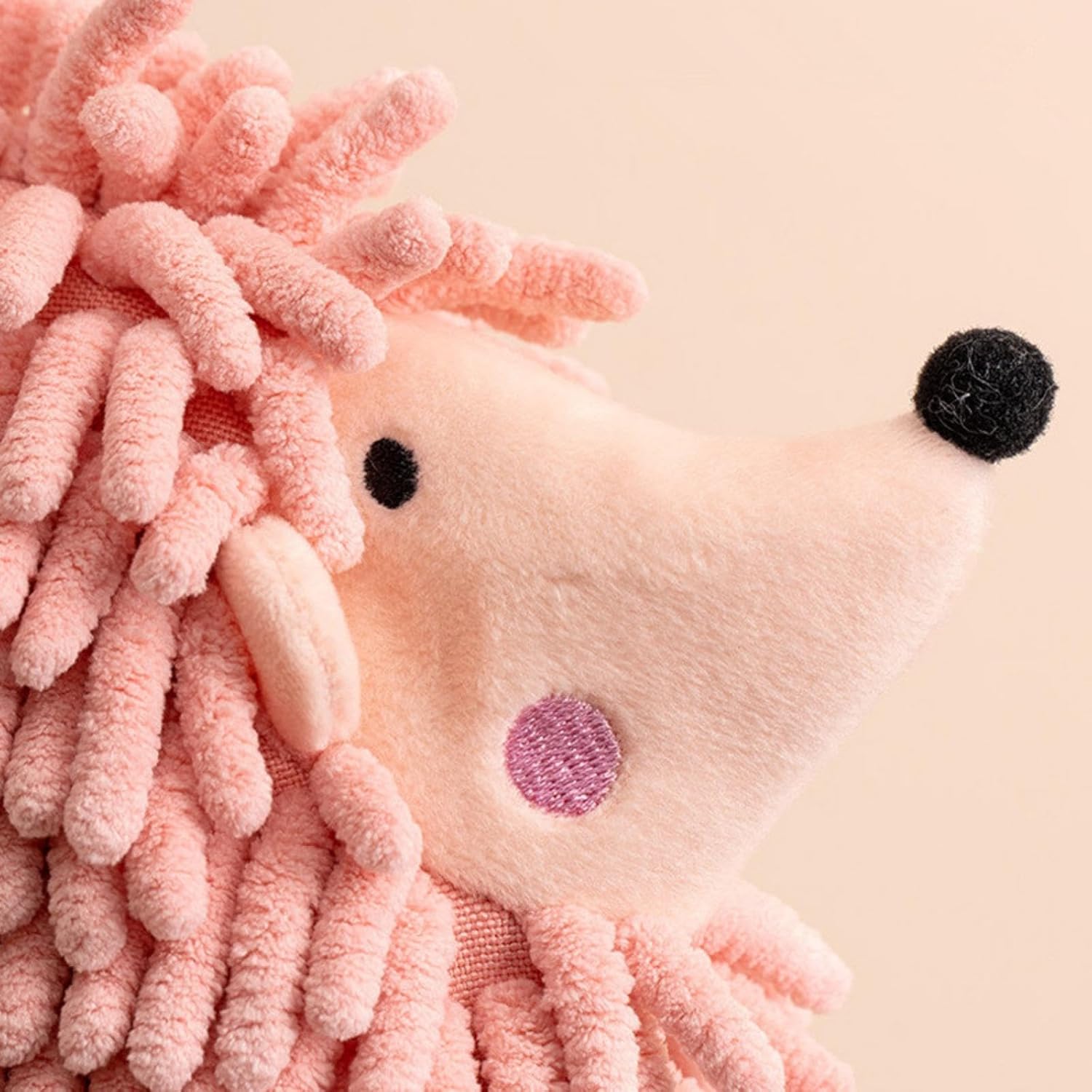 MOJUN Chenille Kitchen Hedgehog Pattern Hand Towels - 6 Pack Absorbent Microfiber Quick Drying - With Hanging Loops