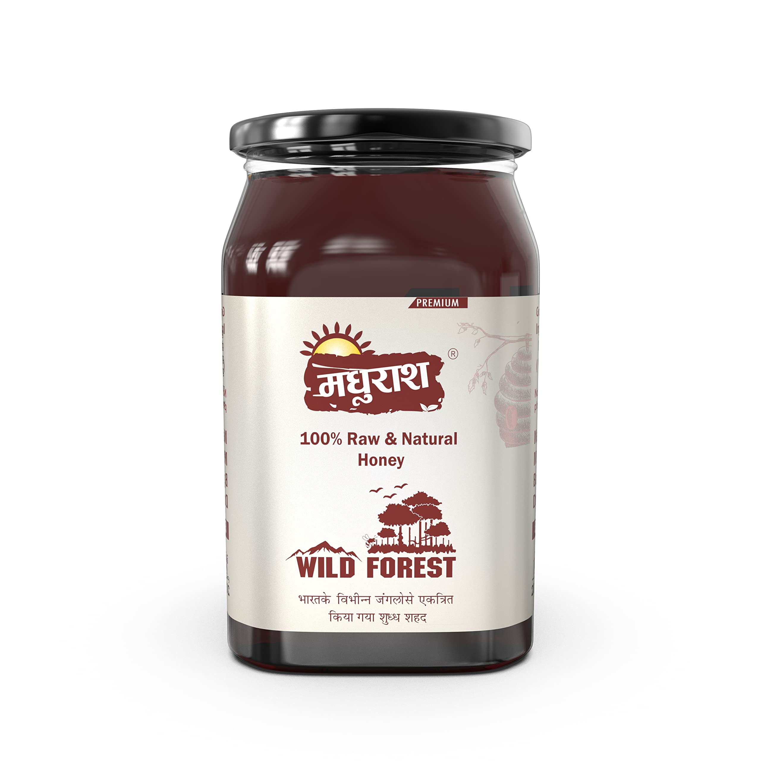 Madhurash Pure Wild Forest Honey 500 gm | Glass Jar | Desi Shahad | Madhu Madh | 100% Raw, Unprocessed, Unheated, Unpasteurized, No Added Sugar | Naturally Sourced Cruelty Free | Original Nectar (B07TZW971M) Amazon Price History, Amazon Price Tracker