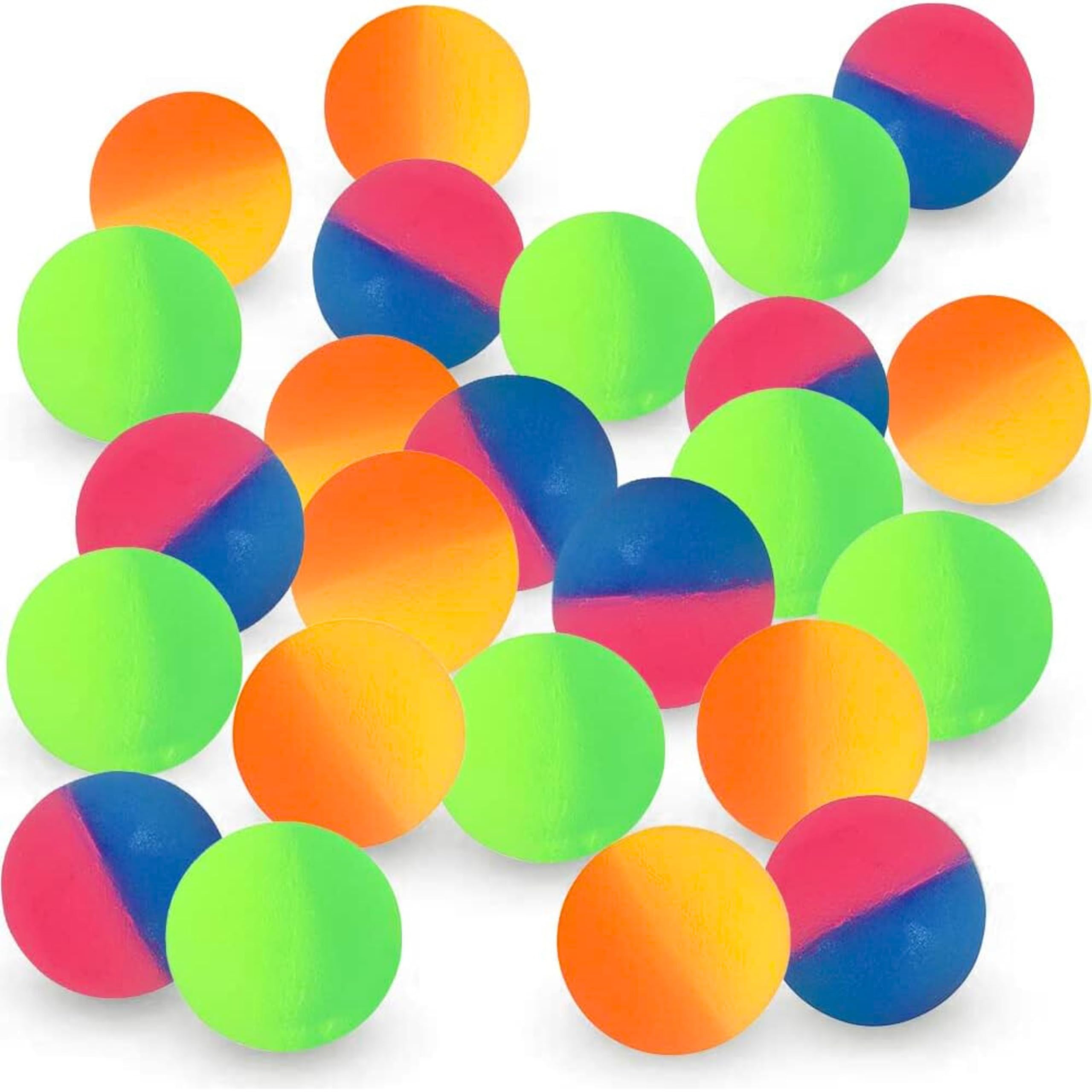 Bouncing Balls, Icy Bouncy Balls for Kids, Set of 24, Bouncing Balls with a Frosty Look and Extra-High Bounce, Frozen Birthday Party Favors, Goodie Bag and Piñata Fillers