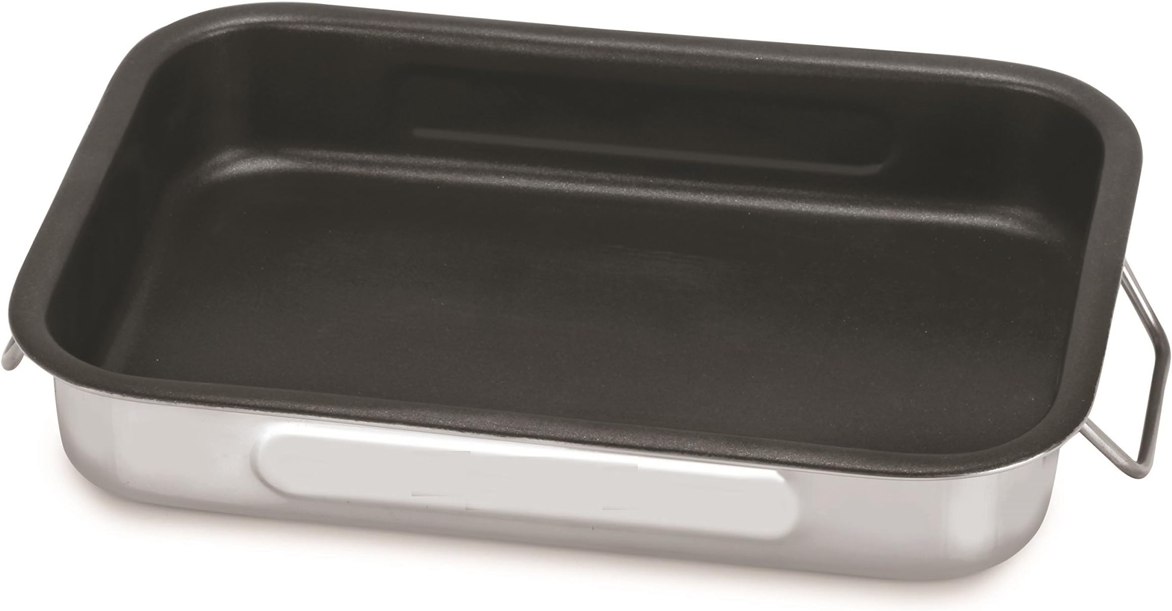 Stainless Steel Non Stick Roasting Pan with Folding Handles - Black 40cm