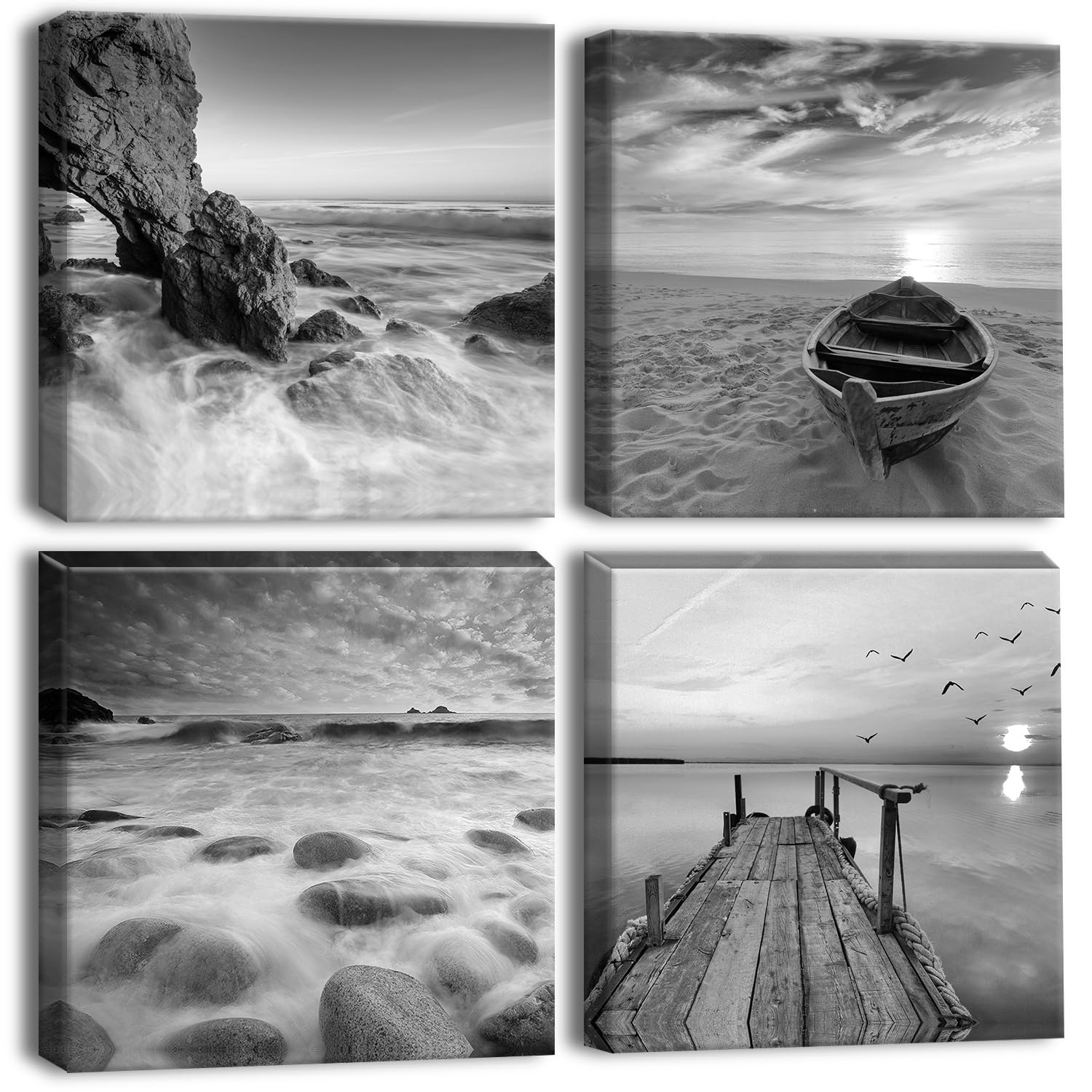 Artscope muurkunst canvas prints - grijze olifantenfamilie