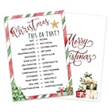 Christmas This or That Activity Cards, Xmas Would Your Rather Games, Holiday Party Activity for Family Friends Gathering Icebreaker 5x7 Inch for Adult -A01