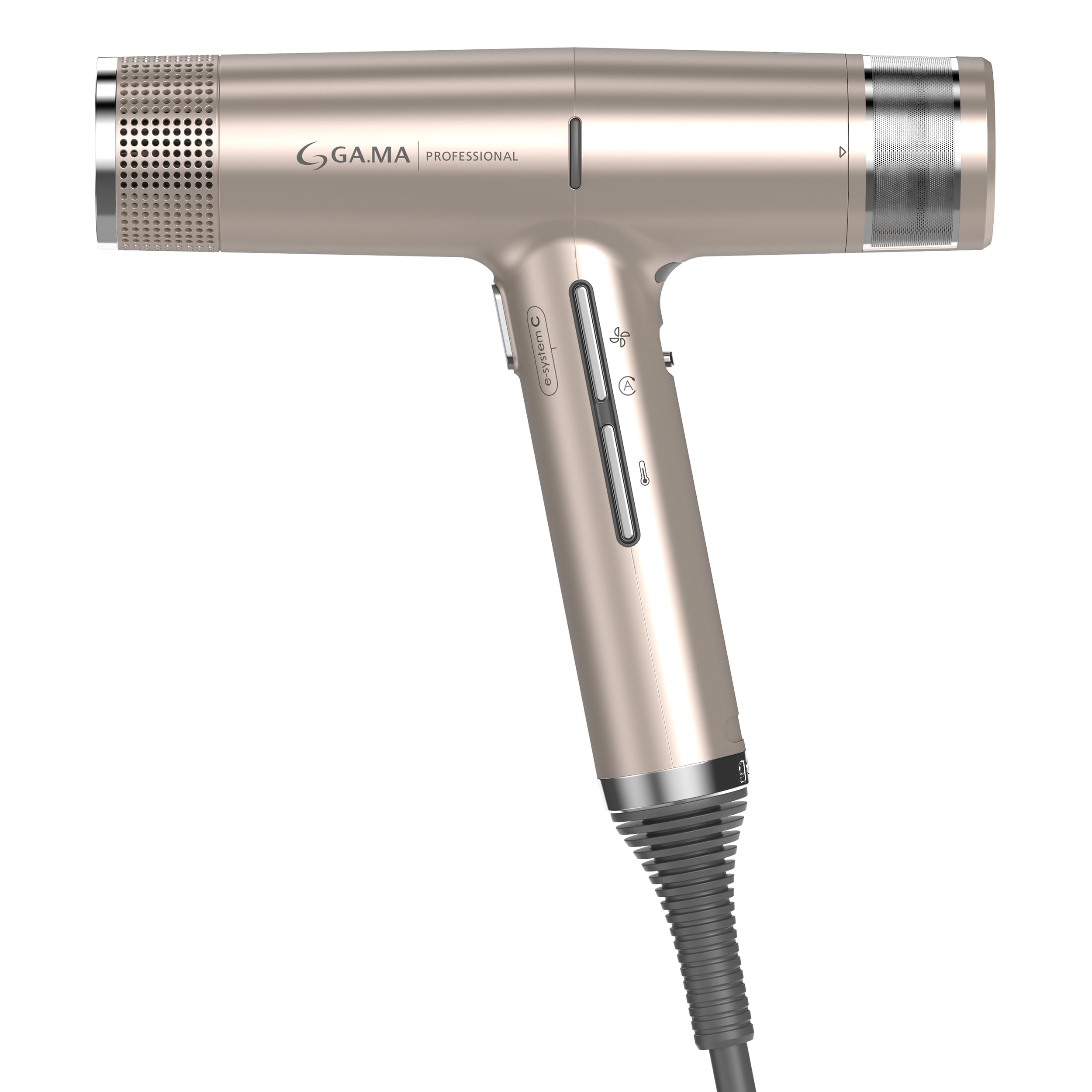 GA.MA iQ1 Perfetto Hair Dryer with 110,000 RPM Intelligent Brushless Motor, Oxy Active Technology, Auto-Clean & Washable Filter, Includes Diffuser & 3 Nozzles, Rose Gold