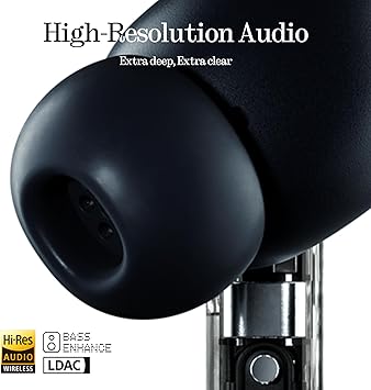 Nothing Ear (a) Wireless Earbuds, 45dB Hybrid Noise Cancelling Earbuds, Hi-Res Audio, Advanced Equaliser, Dual Connect, 6 Mics, 42.5H Playtime Ear Buds Wireless Bluetooth, Black