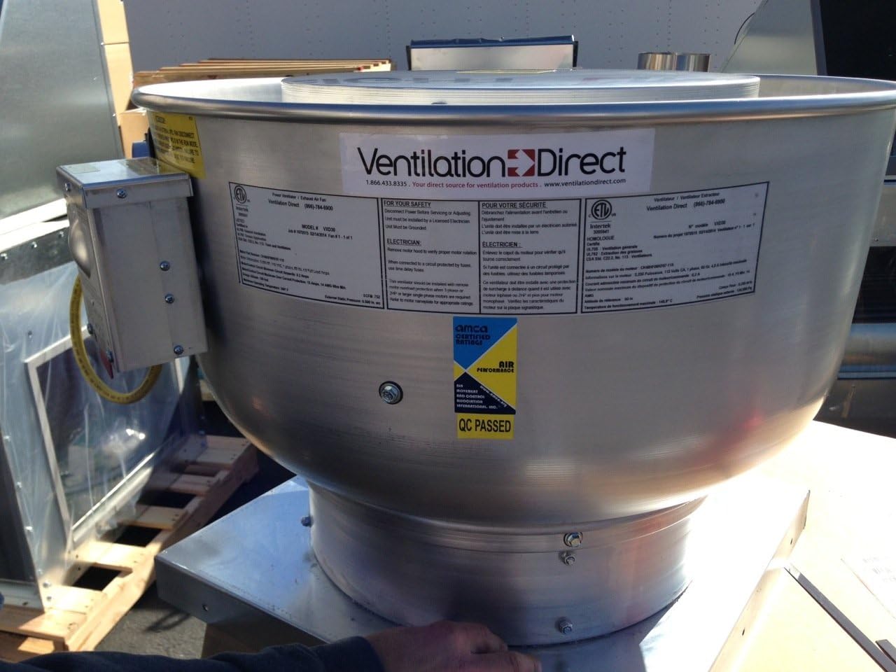 5ft Mobile Kitchen Hood System with Exhaust Fan