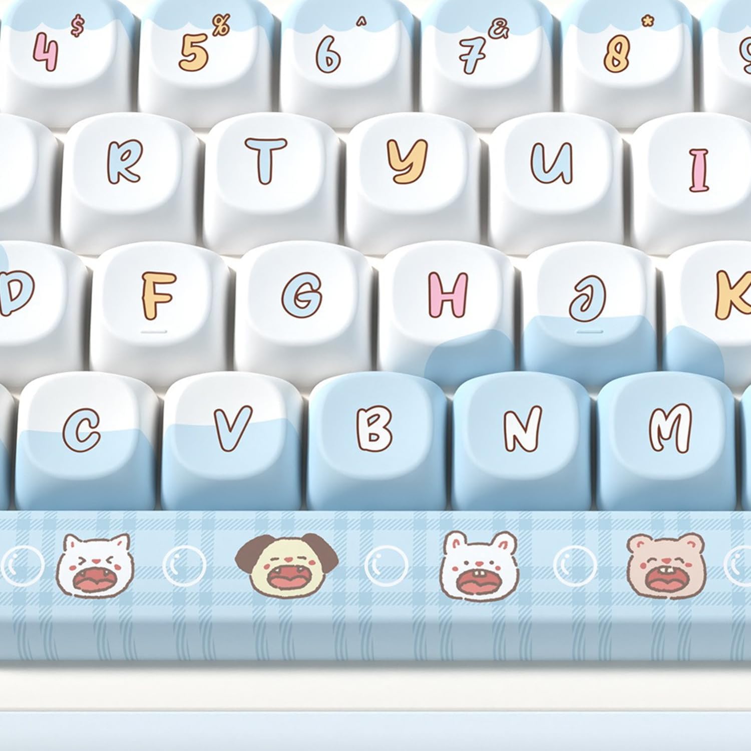 daixiahu Seaside Theme keycaps 145 Key PBT keycaps MCA Custom keycap Set is Suitable for 61/87/104/108 Cherry MX Switch and Other Mechanical Keyboards