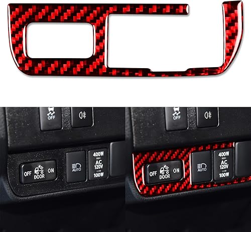 NVCNX Real Premium Fibra de carbono compatible con Toyota Tacoma 2016-2017 Accesorios Car Dash Bed Interruptor de luz Panel Panel Cubierta Interior