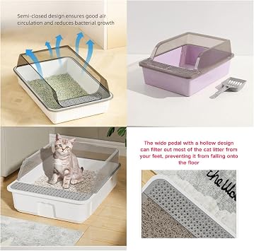 Litter Box, Kitten Starter kit, cat House, Food Water Feeder, Nail Clipper Grinder Trimmer, Toys, Clamp for cat Canthus gunk,Self-Cleaning Comb,