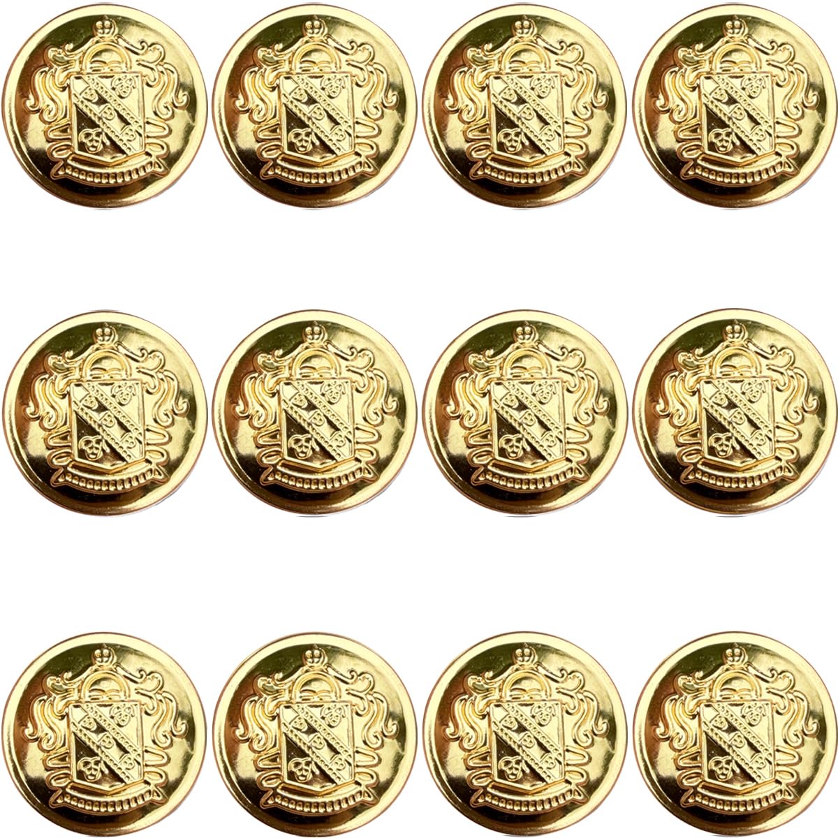 kendany Piece Metal Blazer Button Set - for Blazer, Suits, Sport Coat, Uniform, Jacket 25mm (Gold 16 Piece)-picture-36