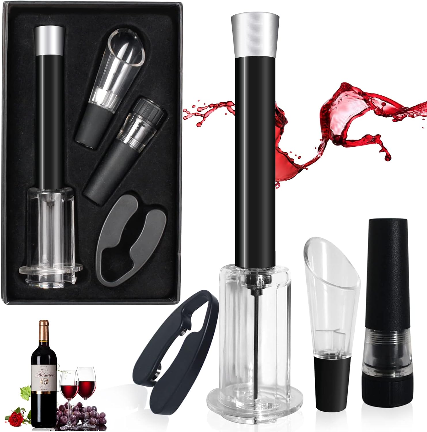 Wine Bottle Opener, Gift Set Air Pressure Wine Cork Remover