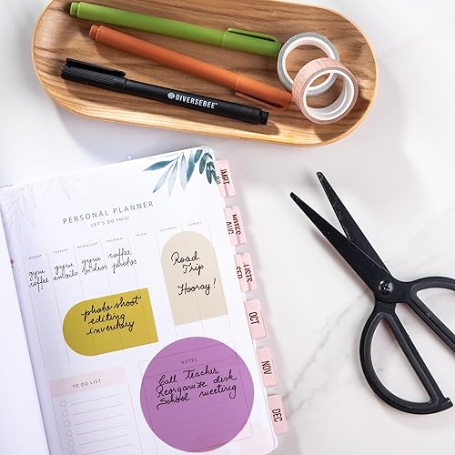Miniatura 4 de DiverseBee Notas adhesivas transparentes (incluye bolígrafo de secado rápido), bonitas pestañas adhesivas transparentes, banderas de página