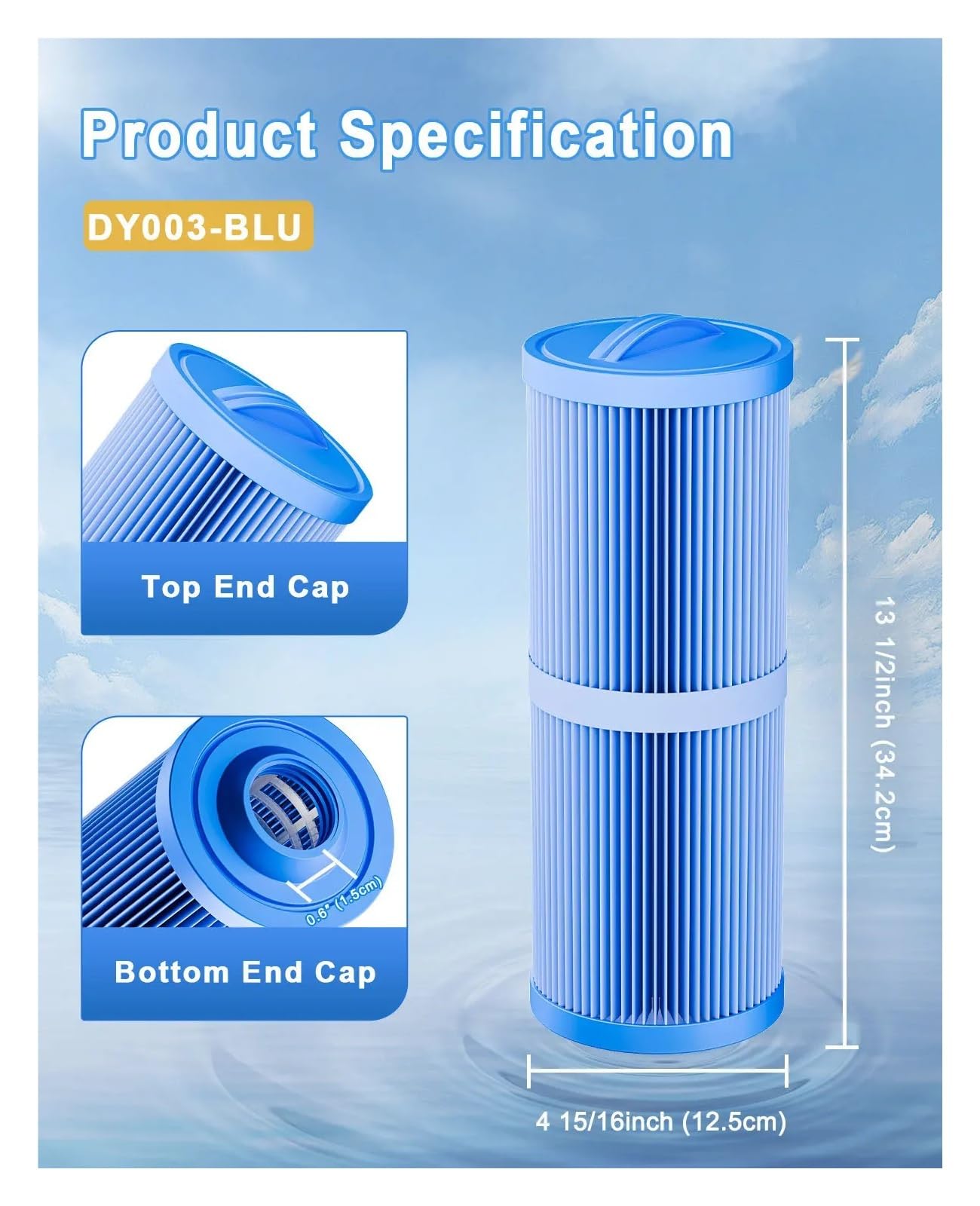 Cartucho Plisado, Compatible con FC-0172, PWW50L-M