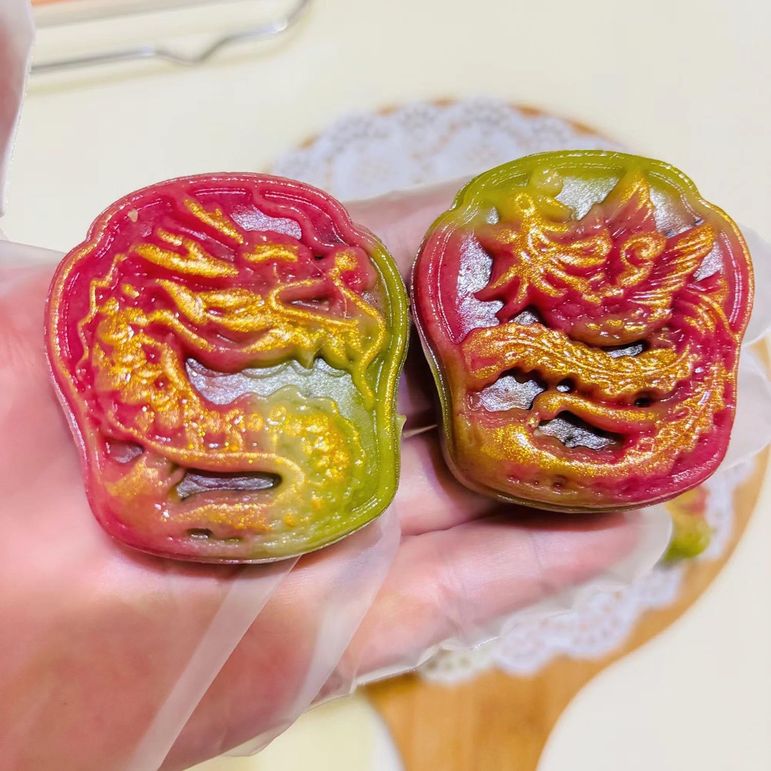 Amazon | 龍 鳳凰 ムーンケーキ型 75g 月餅モールド クッキー型