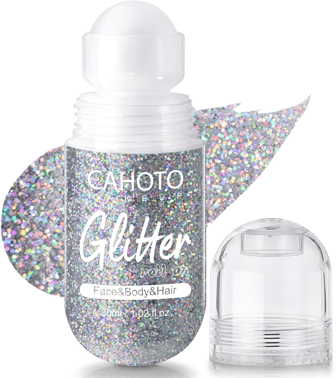 Silver Roll-on Glitter for Face Body and Hair