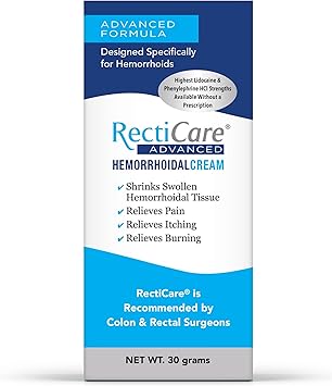 Recticare Advanced Hemorrhoidal Cream, 4-in-1 Relief - 30g