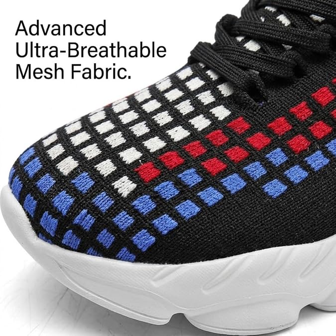 Trendy Womens Walking Sneakers Lightweight Breathable Mesh Trainers Cushioned Platform Athletic Shoes for Daily Gym Travel Casual Streetwear and Sports Style