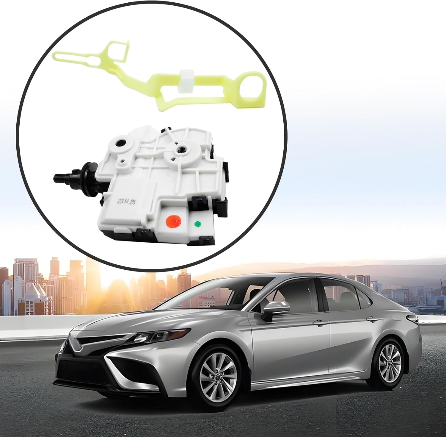 Fuel Door Lock Assembly with Motor Fit for Toyota Camry 2018-2022 Avalon 2019-2022 Replacement for 77030-07010