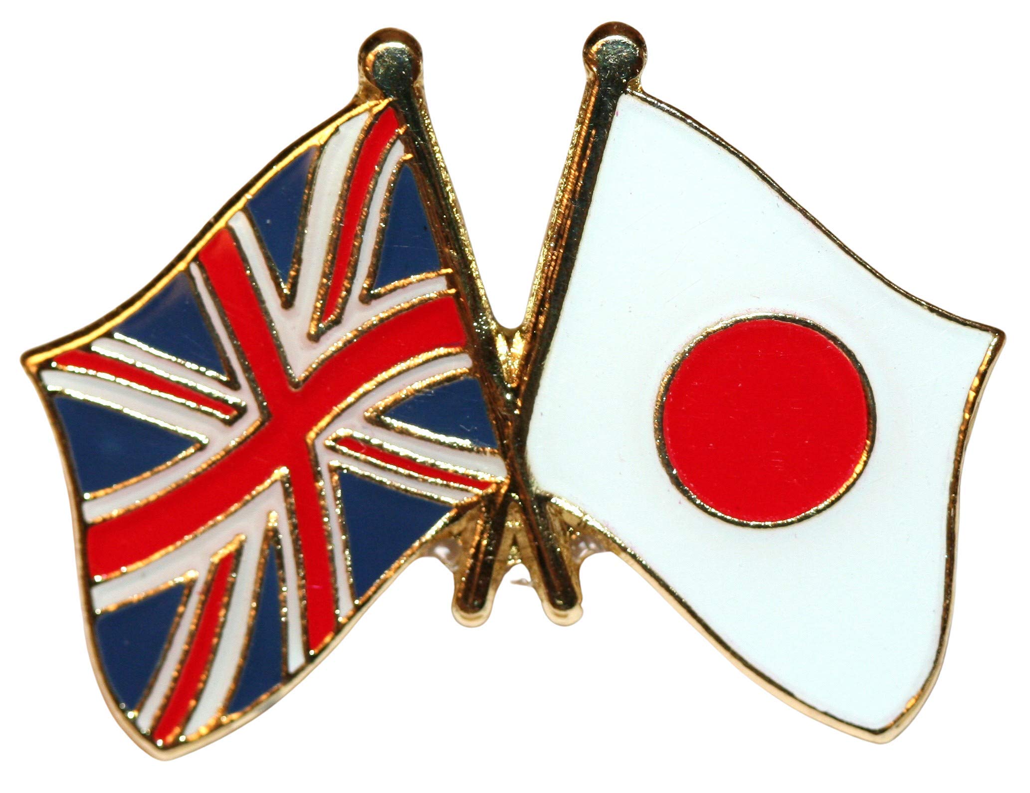 UK & Japan Friendship Flag Pin Badge