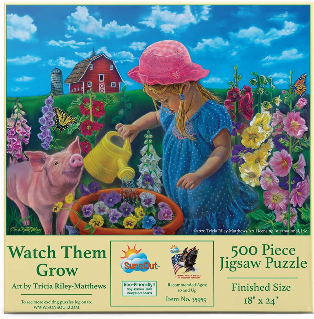 SUNSOUT INC - Watch Them Grow - 500 pc Jigsaw Puzzle by Artist: Tricia Reilly-Matthews - Finished Size 18" x 24" - MPN# 35959
