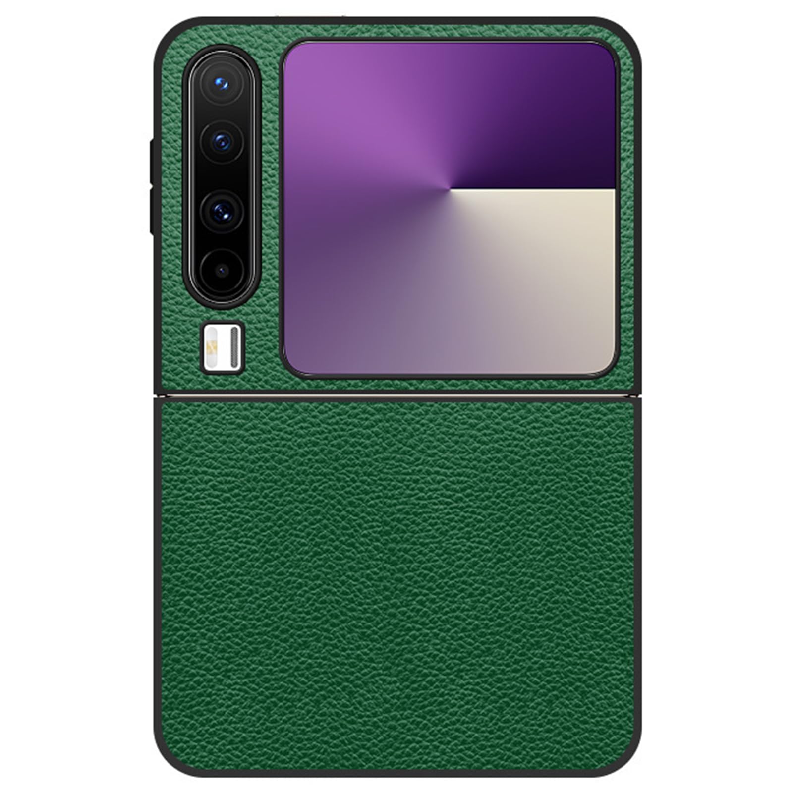 Skórzane etui do HUAWEI Pura X, pełnoziarniste skórzane wąskie etui odporne na odciski palców minimalistyczne biznesowe etui na telefon, zielony, pura X