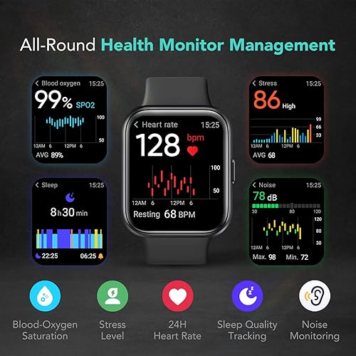 Miniatura 4 de SKG Reloj inteligente para hombres y mujeres Android iPhone reloj inteligente con Alexa incorporado y llamadas Bluetooth responderhacer llamadas