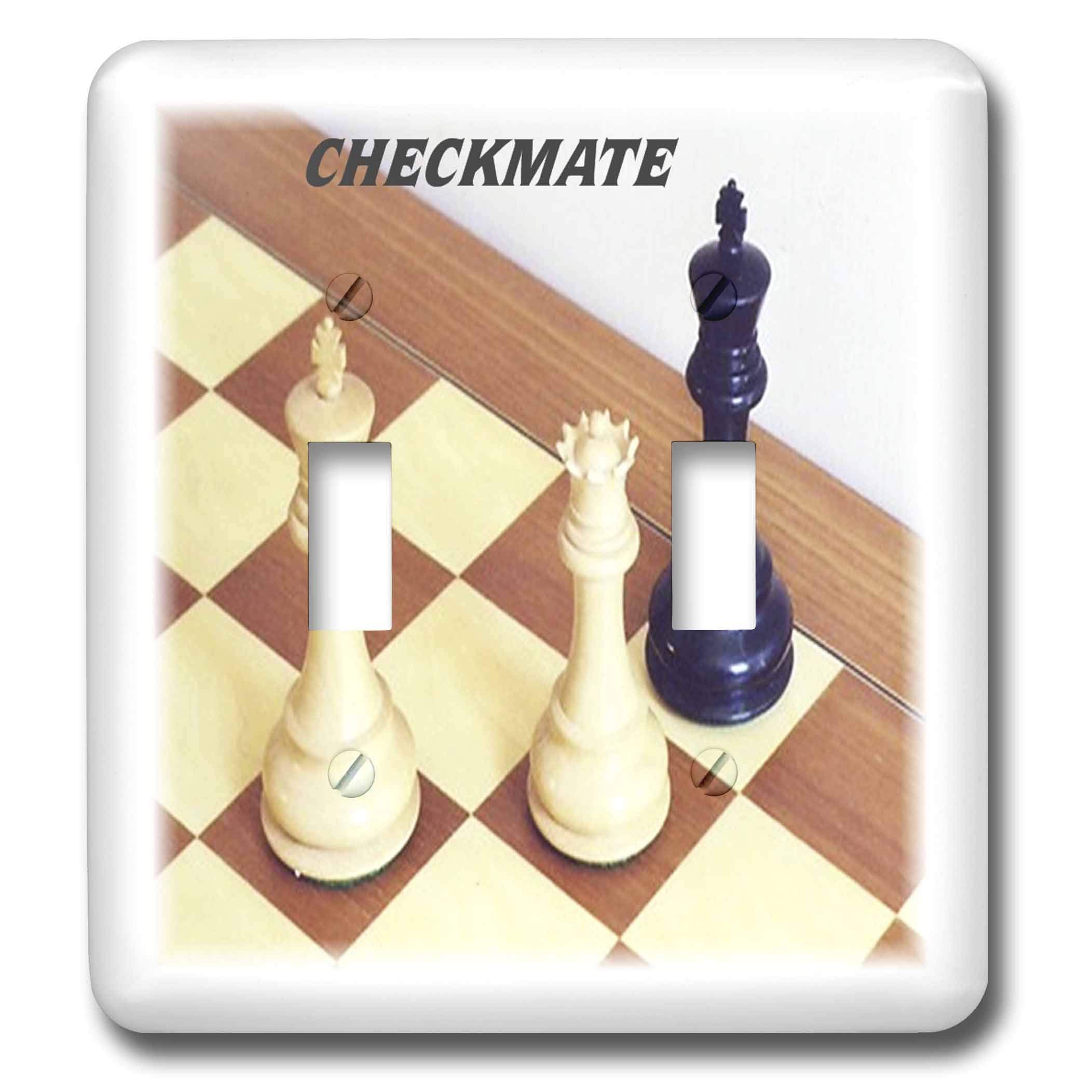 Pièces d'échecs interrupteur à bascule double commande 3dRose lsp_41707_2