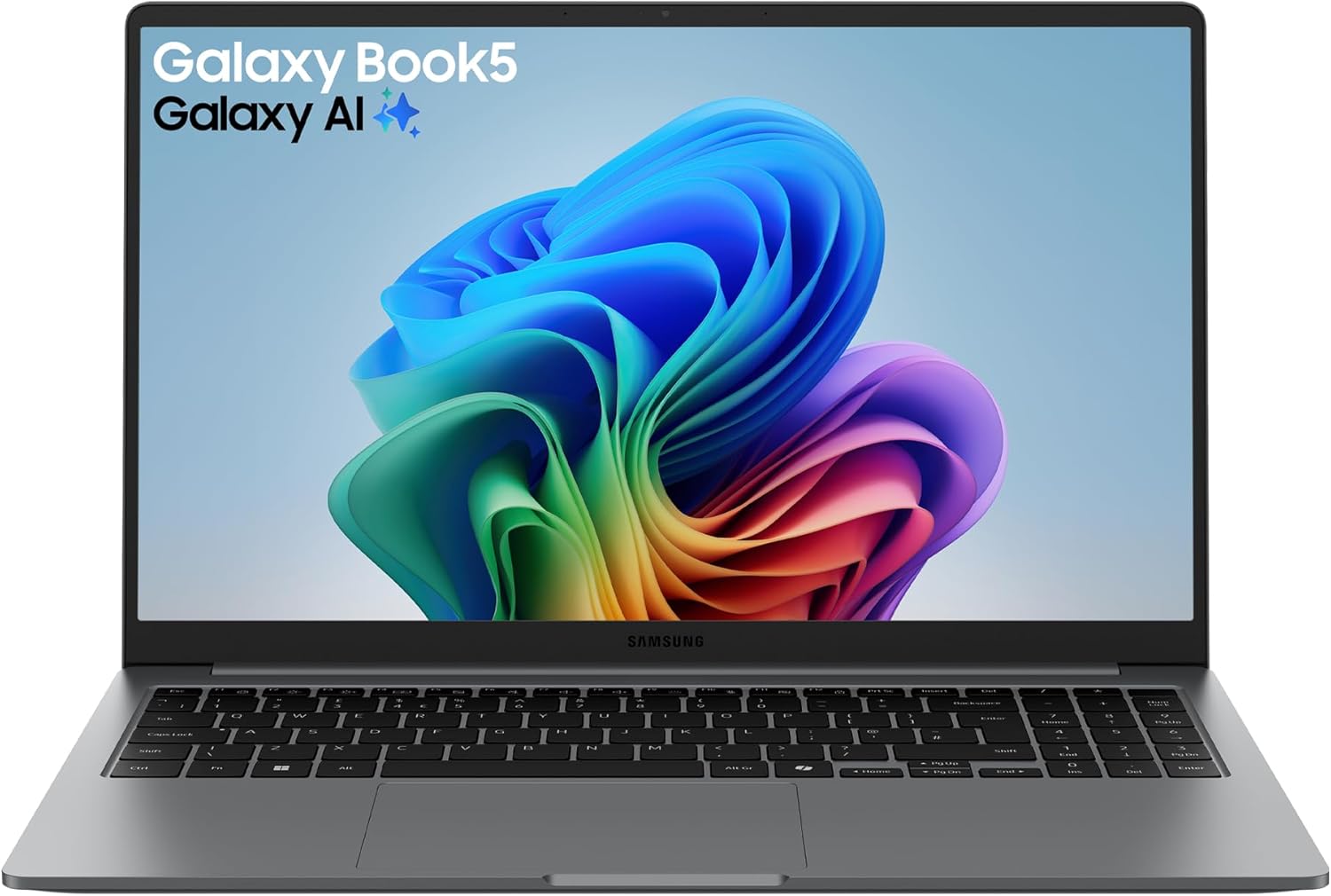 Samsung Galaxy Book5 AI Laptop, 15.6″ Display, Intel Core Ultra 5 Processor, 16GB Memory, 512GB Storage, Titan Grey
