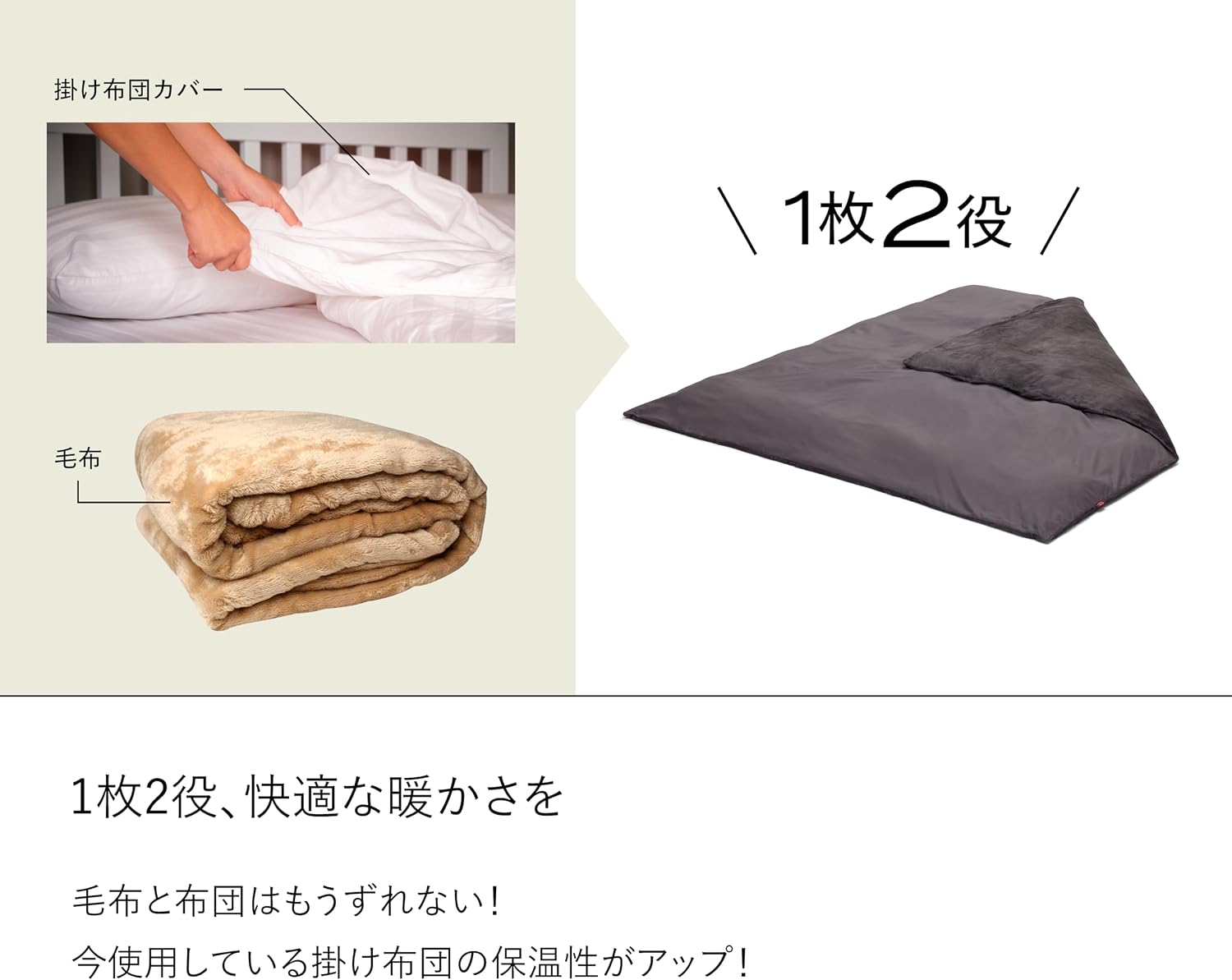コンフォーターカバー パーフェクト ウォーム EX セミダブル 布団カバー お手持ちの掛け布団に取り付けるだけ 毛 【プリズマイリヤ】