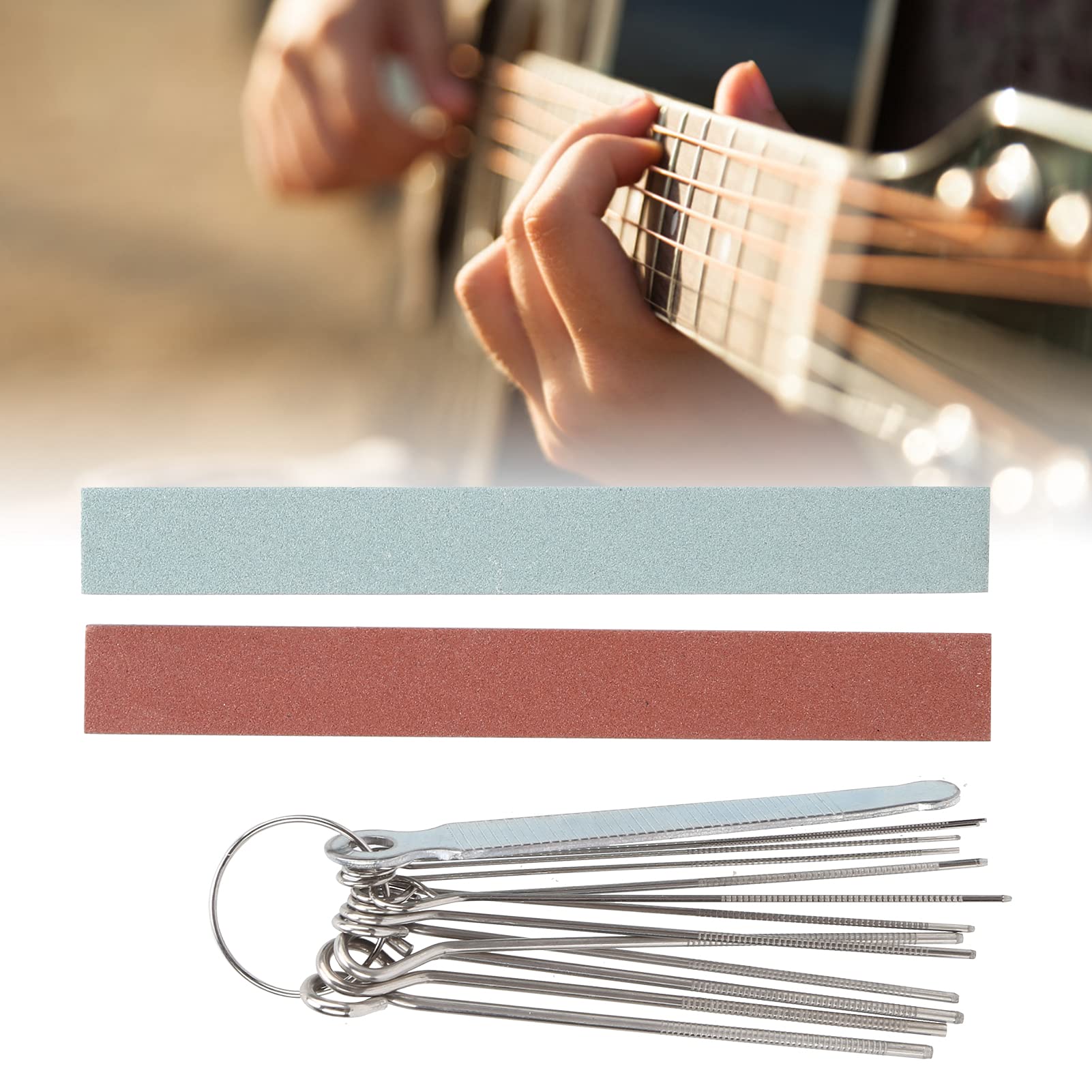 Ensemble De 10 Limes D'entretien Pour Frettes, Sillets Et Fentes De Plaque De Protection De Guitare Outils De Lutherie De 14 Cm 99223227