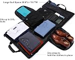 Garment Bags for Travel Large Suit Bag for Men Convertible Garment Duffle Bag for Men Women with Shoes Compartment, Carry On Garment Duffel Bag 2 in 1 Hanging Dress Suitcase Suit Travel Bags, Black