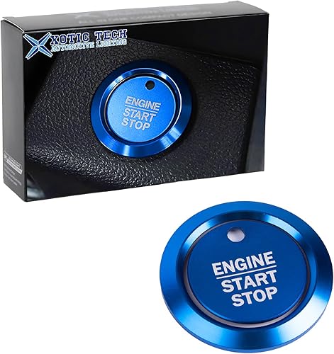 Miniatura 10 de Xotic Tech - Cubierta de aluminio con botón de parada del motor y anillo envolvente compatible con Ford F-150 Raptor Explorer Fusion Expedition Edge